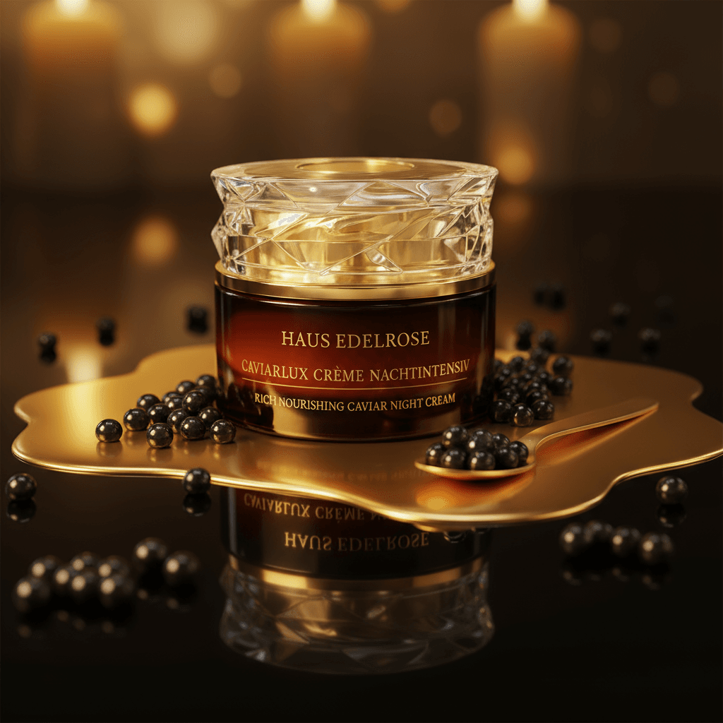 A rich night cream with CAVIAR EXTRACT and DERMAGLÄTT™ peptide complex. Delivers lasting nourishment, softens the look of lines, and supports a refreshed glow by morning.